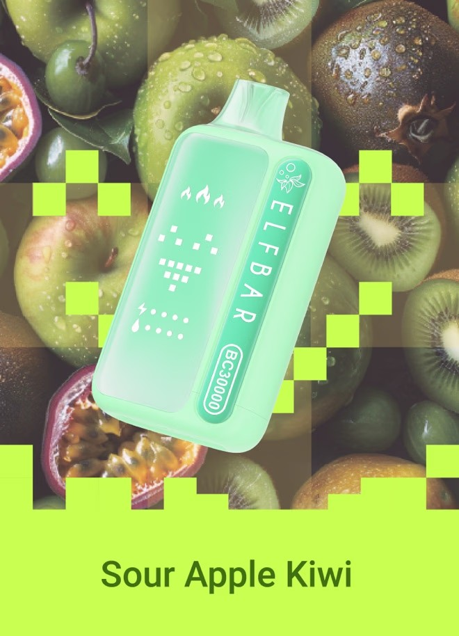 ELF BAR BC 30000 Sour Apple Kiwi vaping product